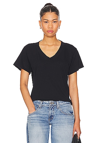 Quan quan shops cotton short sleeve T-shirt with inverted