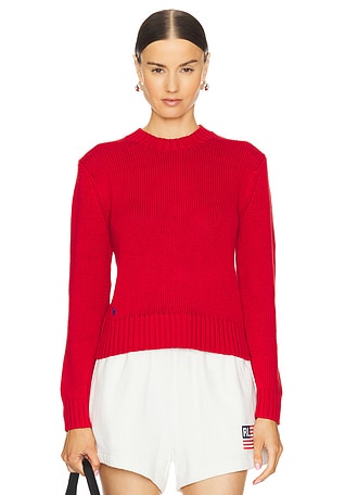 Alice + Olivia Otis Mixed Knit Cowl Neck Sweater Red hot Wool Women Oversized Small