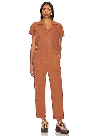 Kioto Jumpsuit With Short Sleeves Cotton - S / beige in 2023  Womens blue  jumpsuit, Jumpsuit with sleeves, Short sleeve jumpsuits