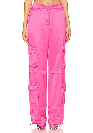 Clove Velvet Waisted Trousers - Hot Pink, Tailoring