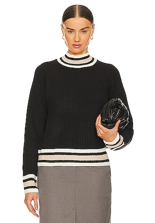 Veronica Beard Meredith Multicolor Striped Pullover Wool Cashmere