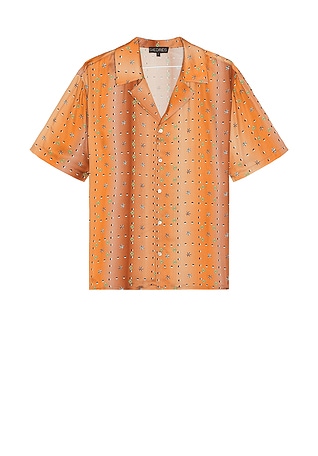 Rhude Bandana Print Short Sleeve Button-up Camp Shirt In Red