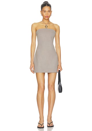 glitter slip dress dupe Embellished V-neck A-Line Mini Dress in Silver - 2 main image 0