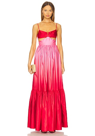white christmas dresses Deanna Satin Midi Slip Dress – honey main image 1