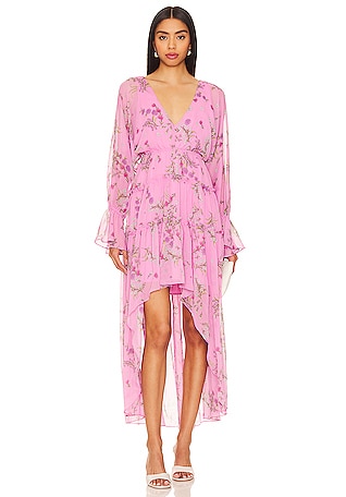 LEIGH Pink Floral Midi Dress  Women's Designer Dresses – Steve Madden  Canada