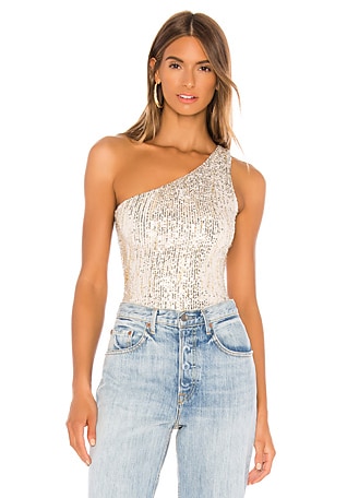 Superdown Priscilla Sequin Bodysuit