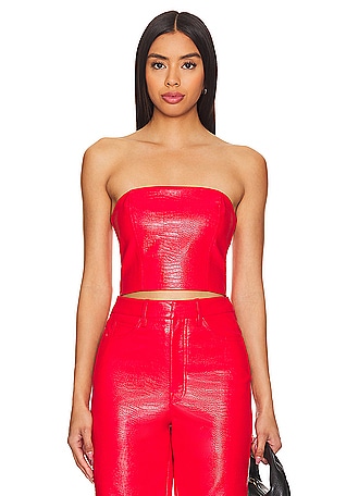 Katarina Vegan Leather Tube Top