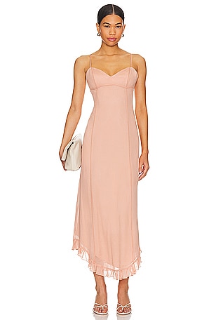 white christmas dresses Issa Navy Slip Dress in Silk Satin main image 1