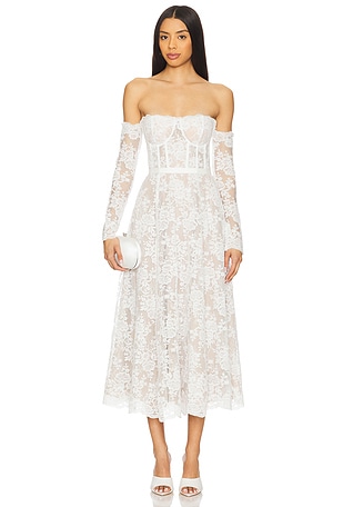 Women's White lace midi dress | Spring 2025 Collection