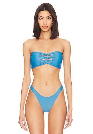 Alexa Floral Abstract Bikini Top - Underwire Swim Top