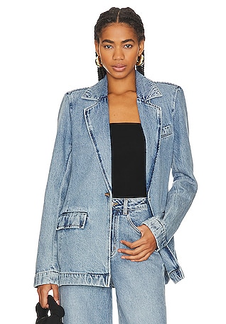 Tibi deals denim blazer