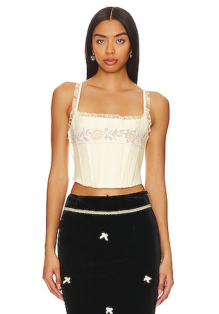 Faux Leather Square Neck Corset Crop Tank Top - Shop Delfina Clothing