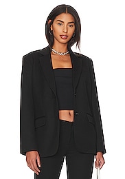 ANINE BING Selena Coat in Black | REVOLVE