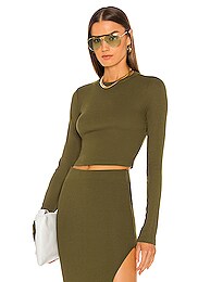 Verona Crop Long Sleeve White main image 0