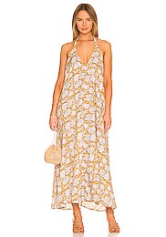 Natalie Martin Kate Maxi Dress in Pomegranate & Indigo | REVOLVE