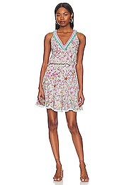 Poupette St Barth Ivy Mini Dress in Blue Kookoo Bird | REVOLVE