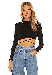 superdown Tania Cropped Mesh Top in Pink | REVOLVE
