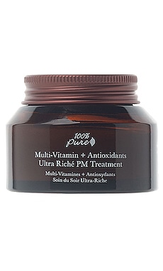 Multi-Vitamin + Antioxidants Ultra Riche PM Treatment 100% Pure $64 