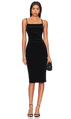 Lovers and Friends x REVOLVE Double Cross Midi Dress in Black