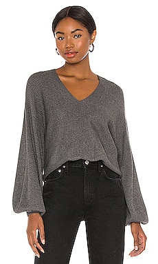 Grey balloon sales sleeve sweater