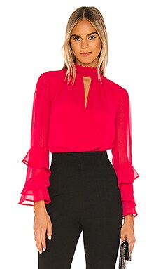 

Блузка smocked - 1. STATE, Розовый, Длинные рукава
