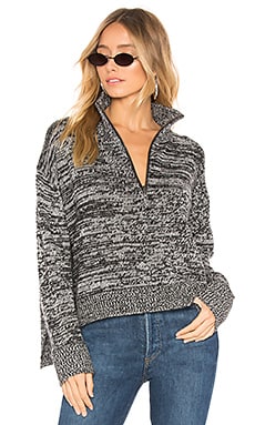 360CASHMERE Charlotte Pullover in Black & Lunar | REVOLVE