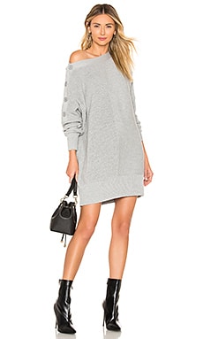 

Платье button bateau tunic - 525, Серый, Мини
