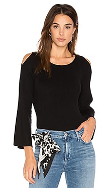 525 Cut Out Shoulder Sweater in Black | REVOLVE