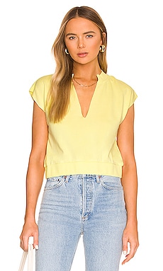 Product image of 525 Distressed Wash Slit Front Top. Click to view full details