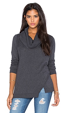 525 Baby Shaker Cowl Neck Sweater in Dark Grey | REVOLVE