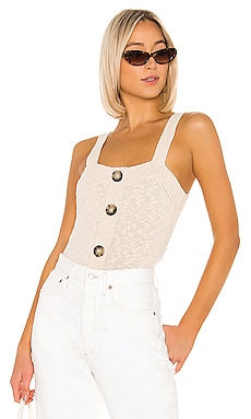 

Square neck tank with buttons - 525 america, Белый, Повседневные