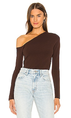 525 X REVOLVE Asymmetrical Pullover Top in Chocolate | REVOLVE