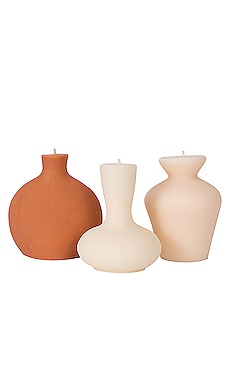 Modern Noir Ceramic Vase Shape Candle Set ANAIS CANDLE $68 