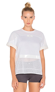 adidas by Stella McCartney T SHIRT MAILLE FILET ESSENTIAL en White