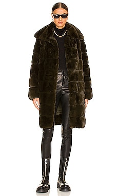 Faux Fur Long Coat Adrienne Landau $295 BEST SELLER