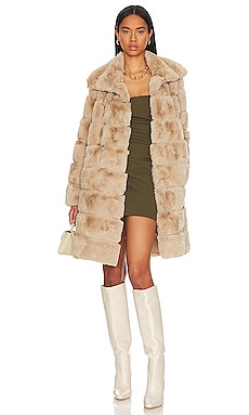 x REVOLVE Faux Fur Long Coat Adrienne Landau