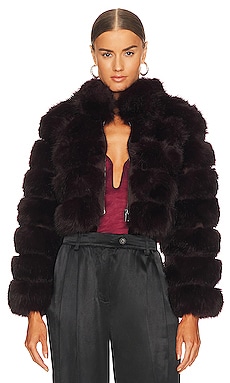 x REVOLVE Faux Fox Fur Jacket Adrienne Landau