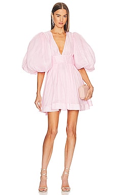 Agape Bandeau Wrap Mini Dress in Pink