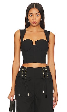 BCBGeneration Lace Trim Tank in Black