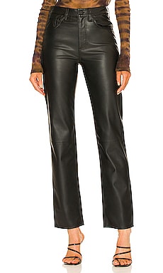 Alexxis Faux Leather Straight AG Adriano Goldschmied $328 BEST SELLER