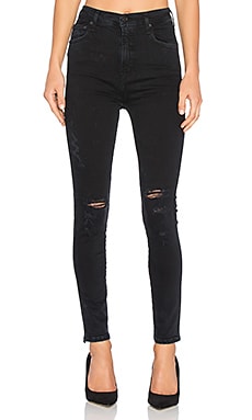 AGOLDE Roxanne Super High Rise Skinny in Princeston Destructed