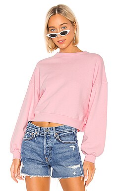 Agolde balloon sleeve cropped 2024 sweatshirt