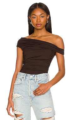 Product image of AGOLDE Hilma Twist Sleeve Bodysuit. Click to view full details