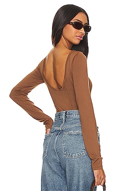 Free People Close Call Duo Bodysuit in Cafe Au Lait