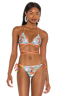 Agua Bendita x REVOLVE Freya Bikini Top in Solaris Shimmer