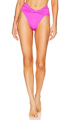 Womens Versace pink Greca Border Triangle Bikini Bottoms