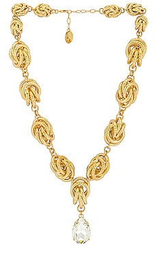 Knot And Crystal Drop Necklace Anton Heunis $345 NEW