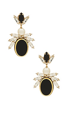 Product image of Anton Heunis Burlesque Oval Disc Winged Fringe Earring. Click to view full details