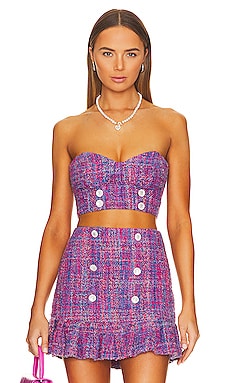 Bardot Mirabelle Floral Bustier in Lilac Floral