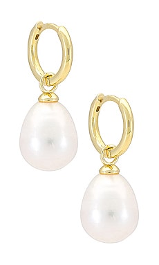 Pearl Drop Huggie Earring Adina's Jewels $68 